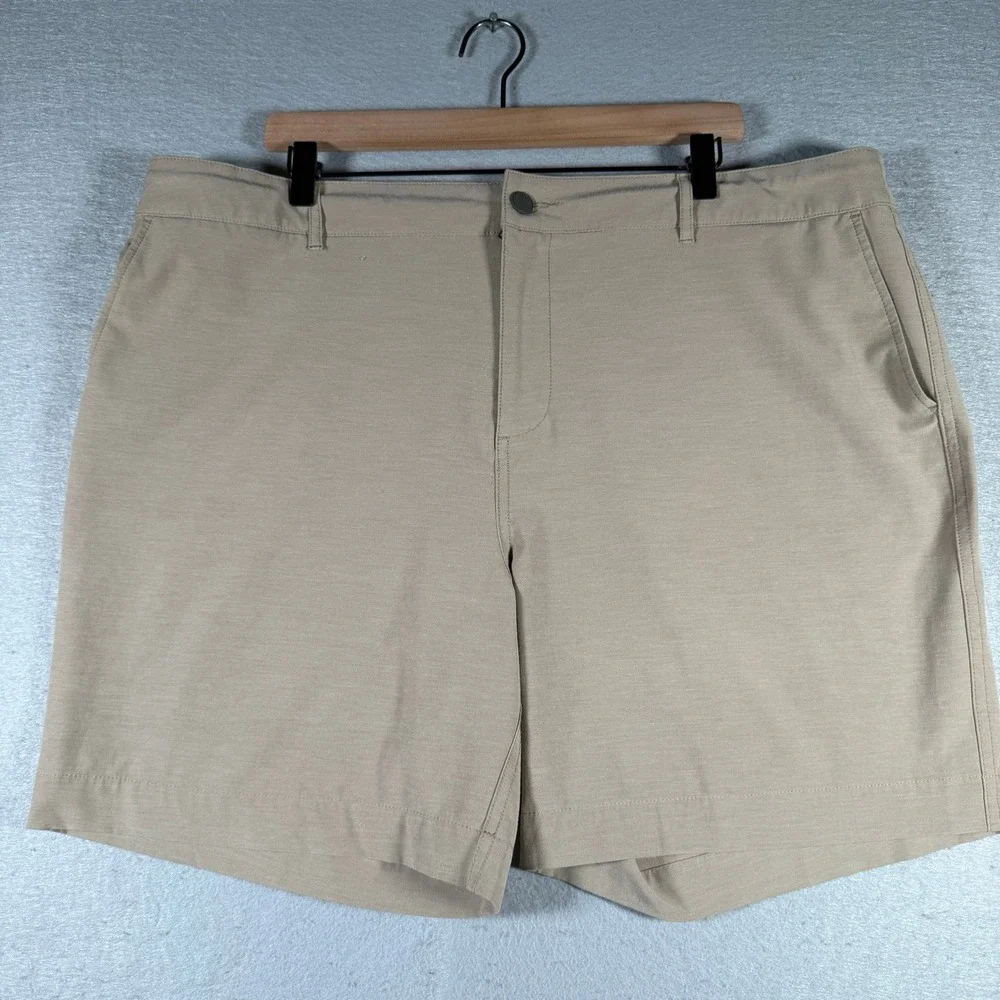 Faherty All Day Shorts Mens 42 Khaki Tan Hybrid Stretch Board Shorts 8.5 Inseam
